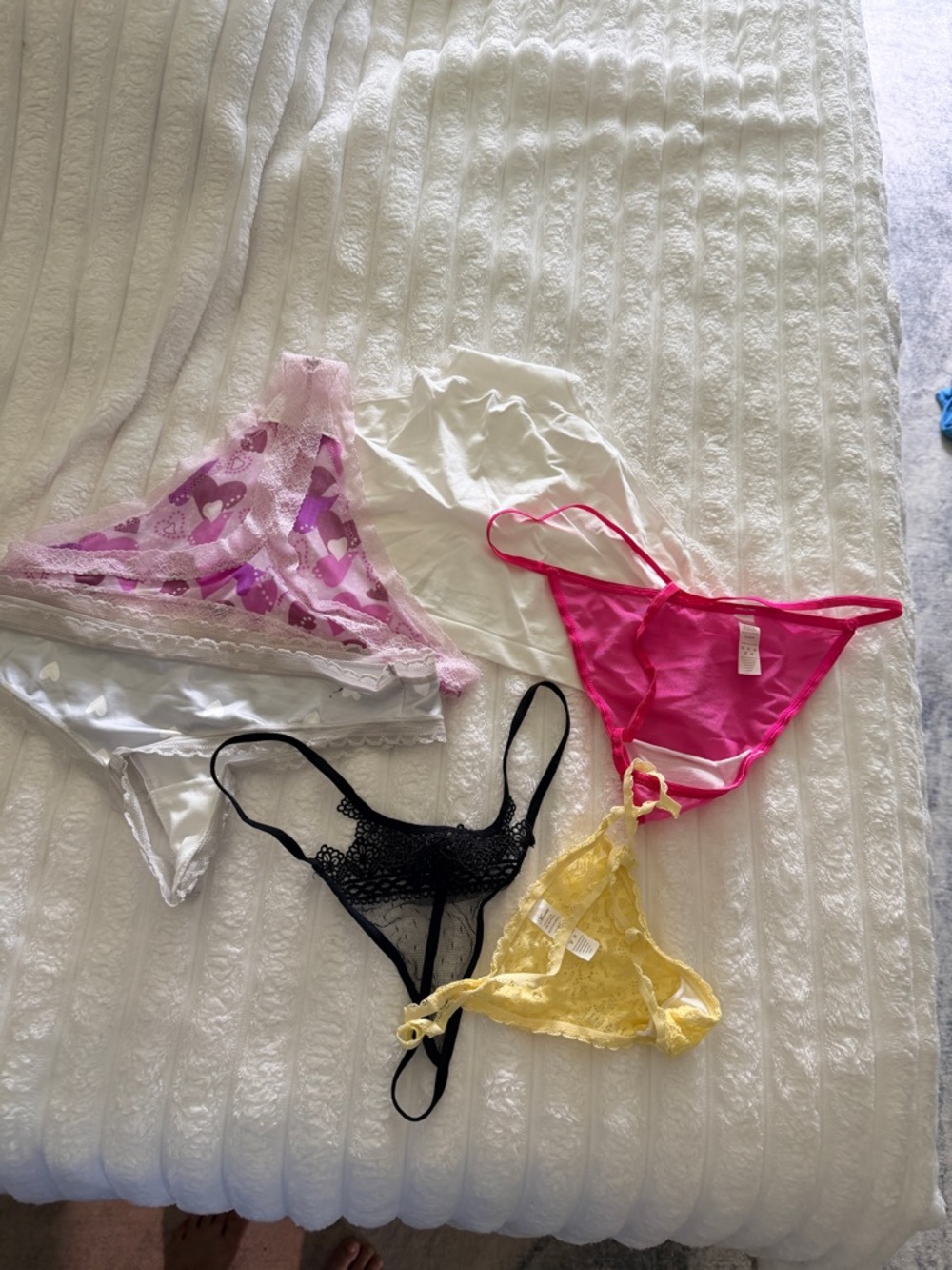 Women's Mixed Color Lace & Cotton Bikini Panty pick a Pink, Black, Yellow, White